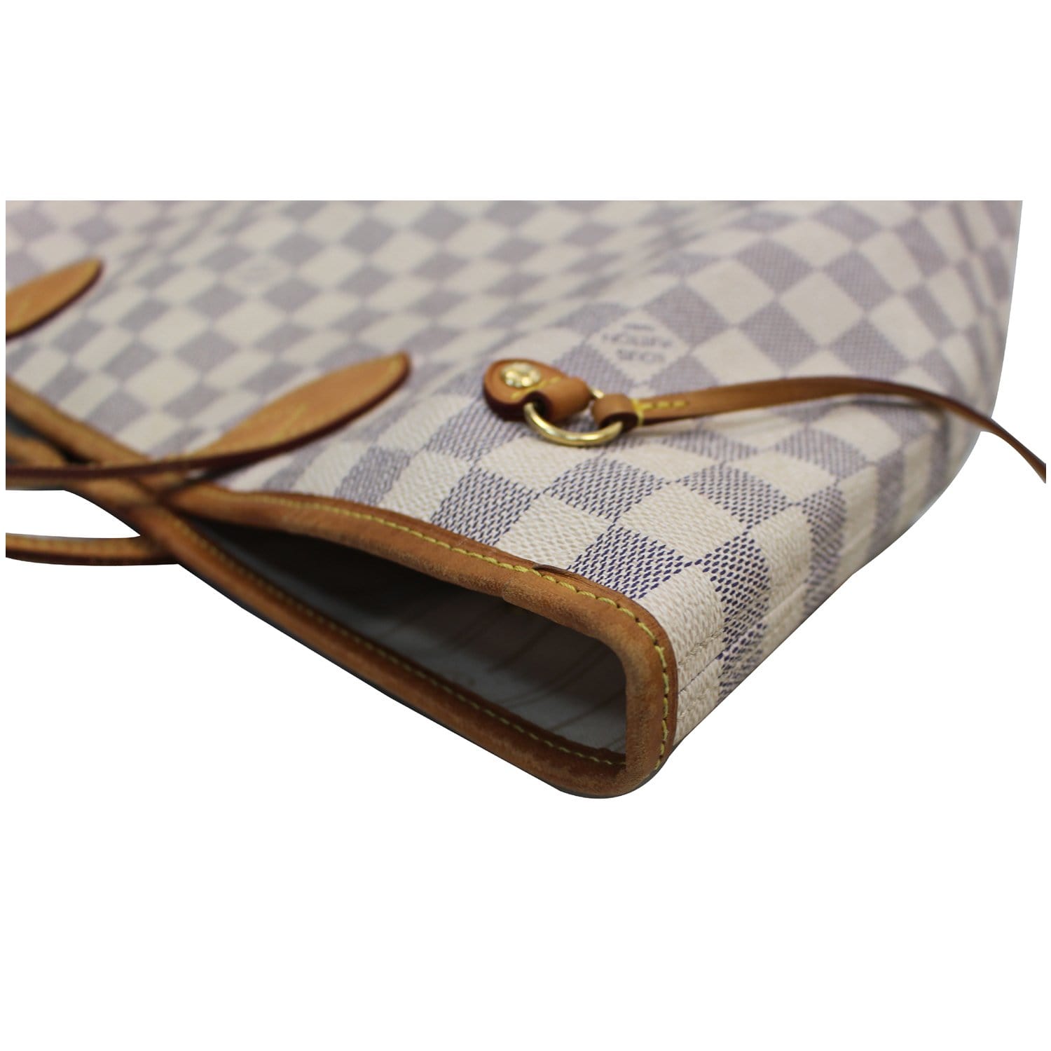 Louis Vuitton Neverfull MM White in Lotus Cotton with Gold-tone - US