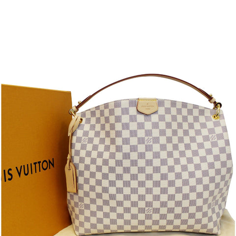 LOUIS VUITTON Graceful MM Damier Azur Shoulder Bag