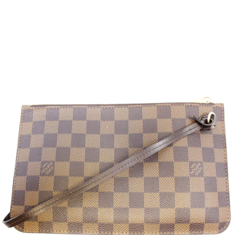 LOUIS VUITTON Damier Ebene Pochette Wristlet Pouch Neverfull MM