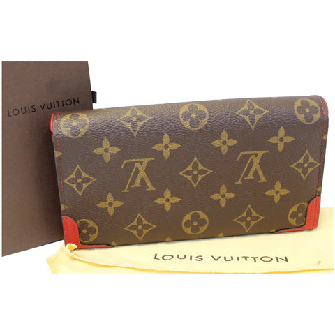LOUIS VUITTON Sarah Retiro Monogram Canvas Wallet Brown/Cerise-US