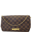 LOUIS VUITTON Favorite MM Damier Ebene Crossbody Bag Brown