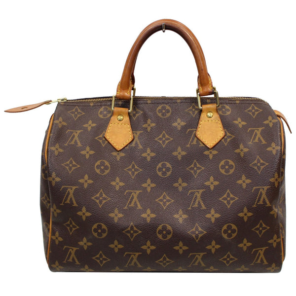 Louis Vuitton Speedy 30 Monogram Canvas Satchel Bag with strap