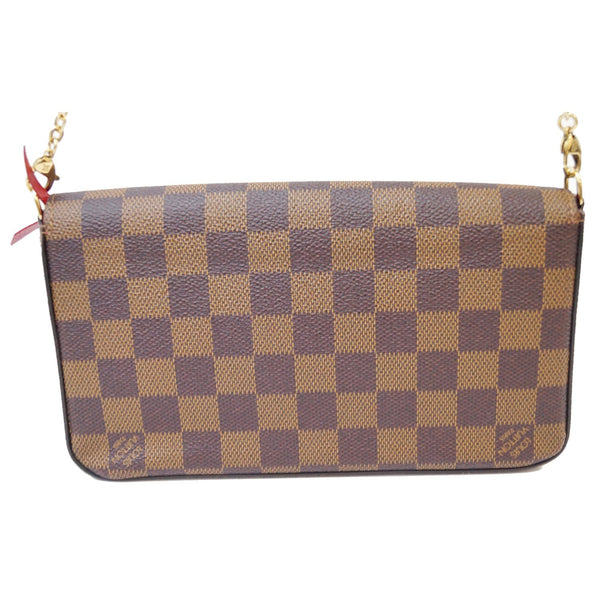 LOUIS VUITTON Pochette Felicie Damier Ebene Crossbody Bag Brown
