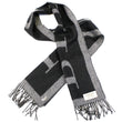Burberry Logo Text Cashmere Scarf  Black/Grey-US