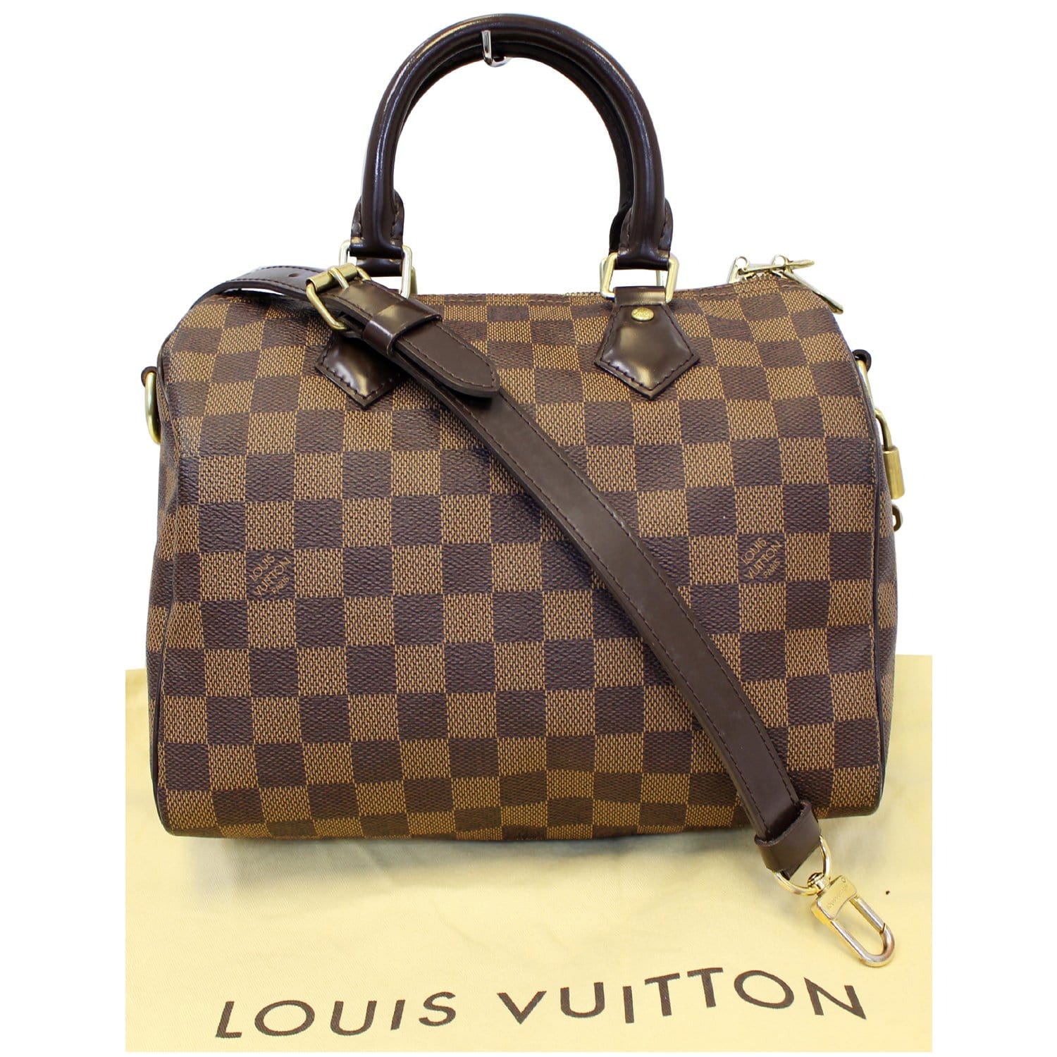 Louis Vuitton Speedy Bandouliere 25 Brown Damier Ebene Canvas Cross Bo -  MyDesignerly