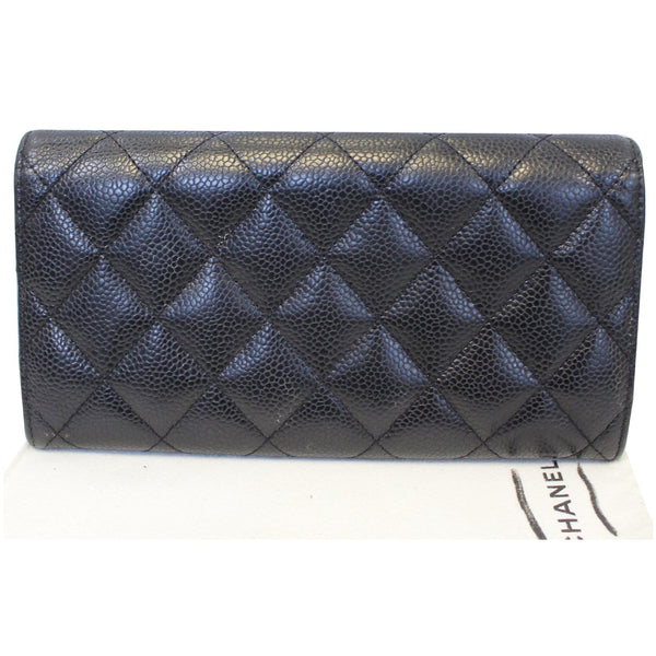 Chanel Gusset Flap Caviar Wallet Black