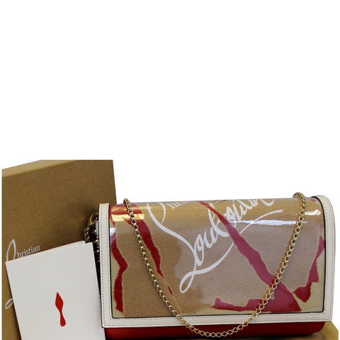 Christian Louboutin Paloma Kraft Loubi Clutch Crossbody Bag