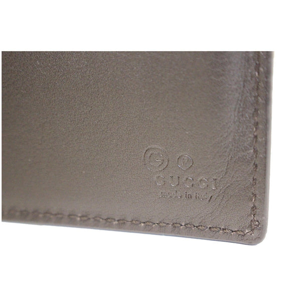 GUCCI Black Leather Micro GG Guccissima Bifold Wallet-US