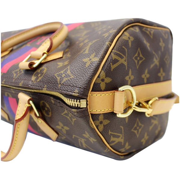 LV Speedy 30 Mon Bandouliere Canvas Bag - Corner right view