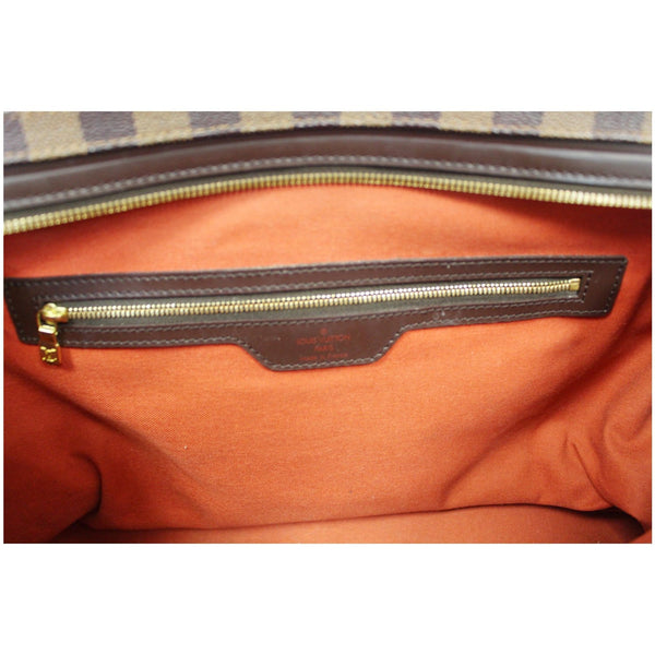 Louis Vuitton Chelsea Damier Ebene Shoulder Bag interior with zip