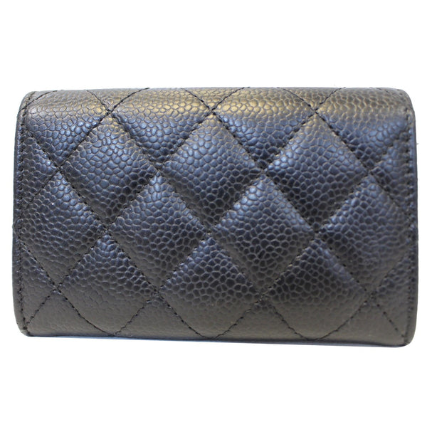 CHANEL Flap Caviar Leather Card Holder Black-US