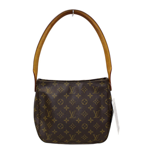 LOUIS VUITTON Looping MM Monogram Canvas Shoulder Bag Brown