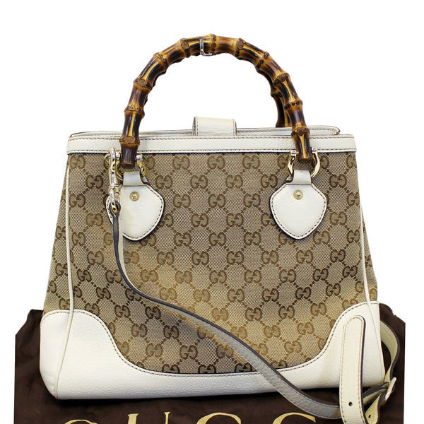 Gucci Shoulder Handbag Bamboo Diana GG Canvas 2Way - front view