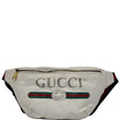 GUCCI Print Leather Medium Belt Waist Bum Bag White 530412