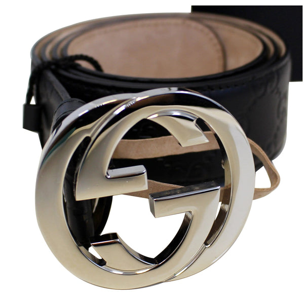 GUCCI Interlocking G Signature Leather Belt 411924-US