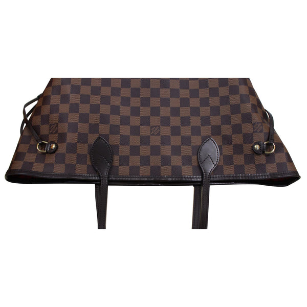 LOUIS VUITTON Neverfull MM Damier Ebene Tote Shoulder Bag Brown