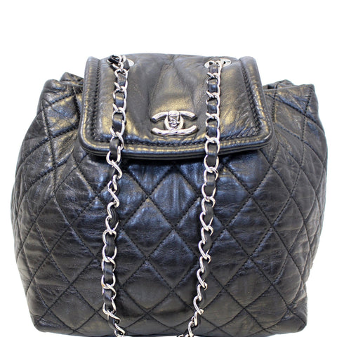 CHANEL Beijing 2 in 1 Black Quilted Leather Backpack Bag