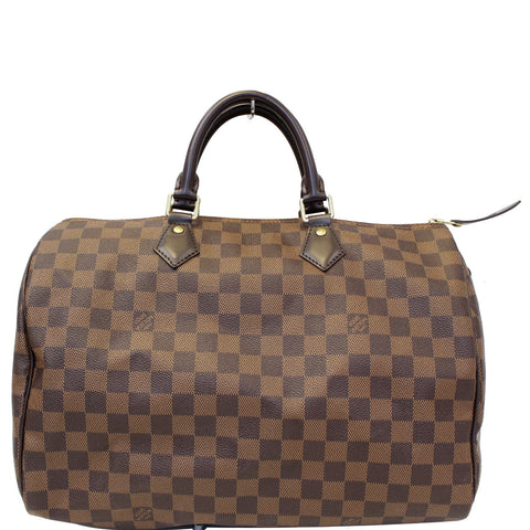 LOUIS VUITTON Speedy 30 Damier Ebene Satchel Bag Brown
