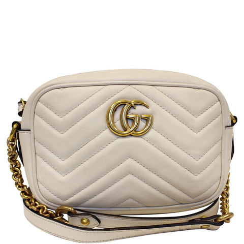GUCCI Matelasse Mini GG Marmont Shoulder Crossbody Bag 448065