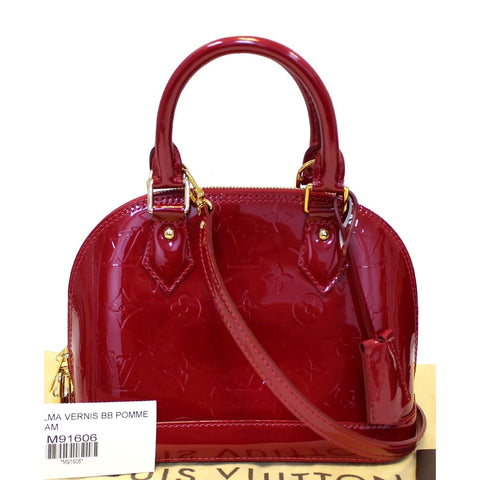 LOUIS VUITTON Alma BB Vernis Leather Satchel Crossbody Bag