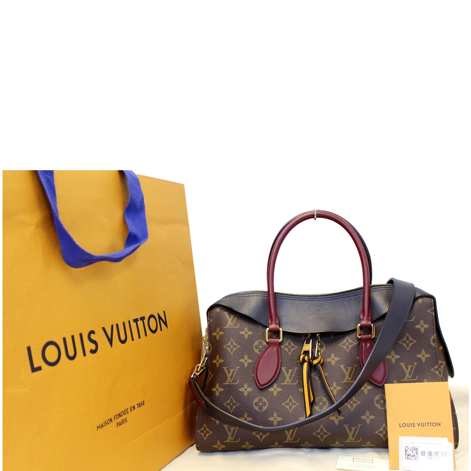 LOUIS VUITTON Authentic Paper Gift Shopping Bag Orange 11 X 8 X 2.25”