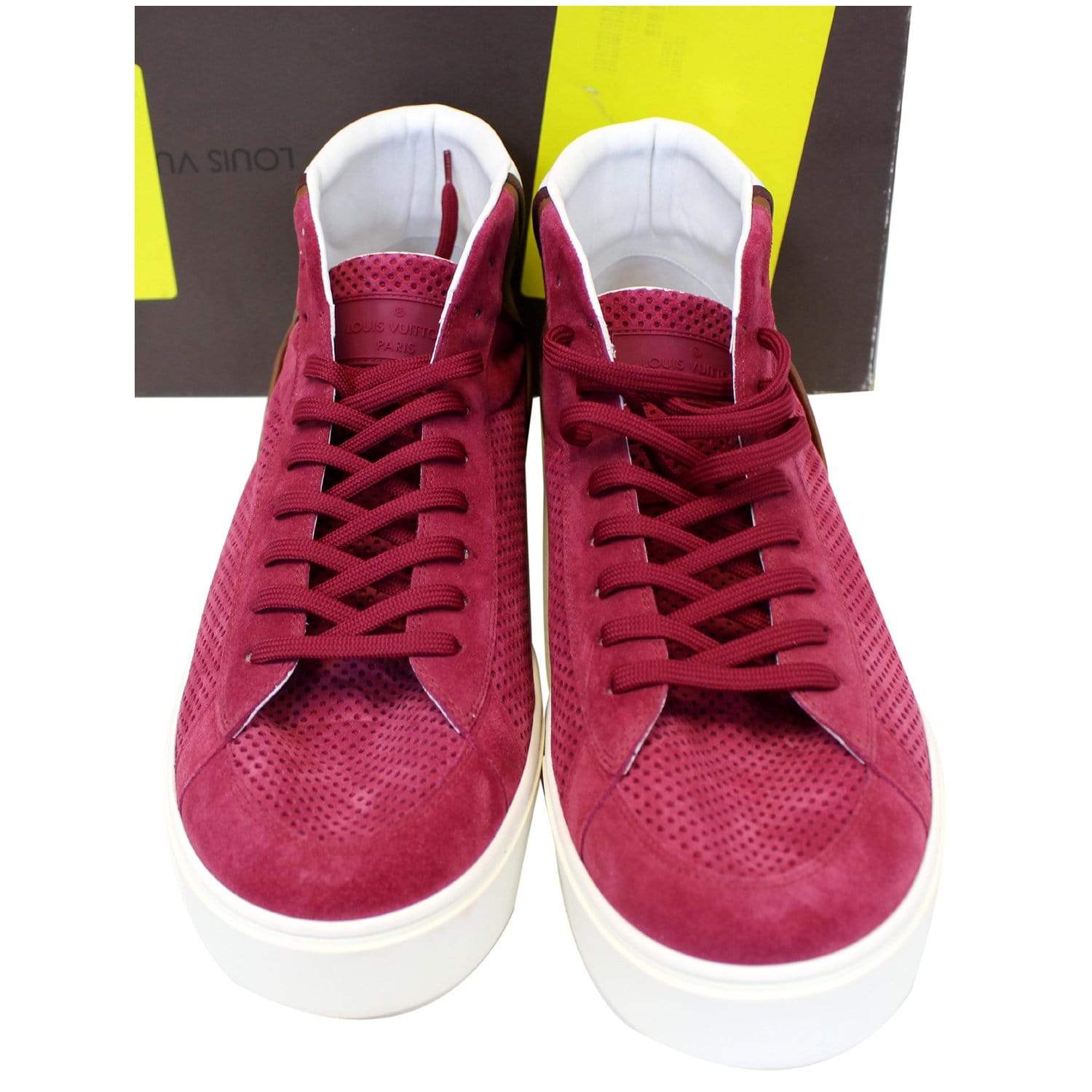 Louis Vuitton Player Sneakers Suede Leather Framboise