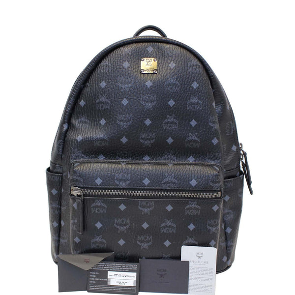 MCM Stark Classic Visetos Medium Backpack Bag Black-US