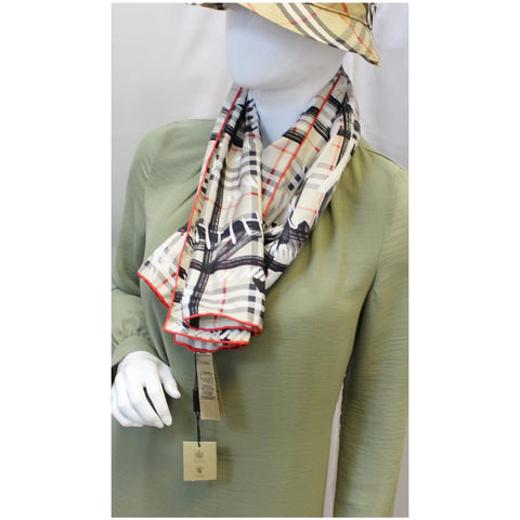 Burberry Scarf Scribble Vintage Check Stone
