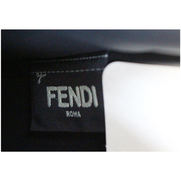 FENDI Petite 2Jours Whipstitch Leather Tote Shoulder Bag Black