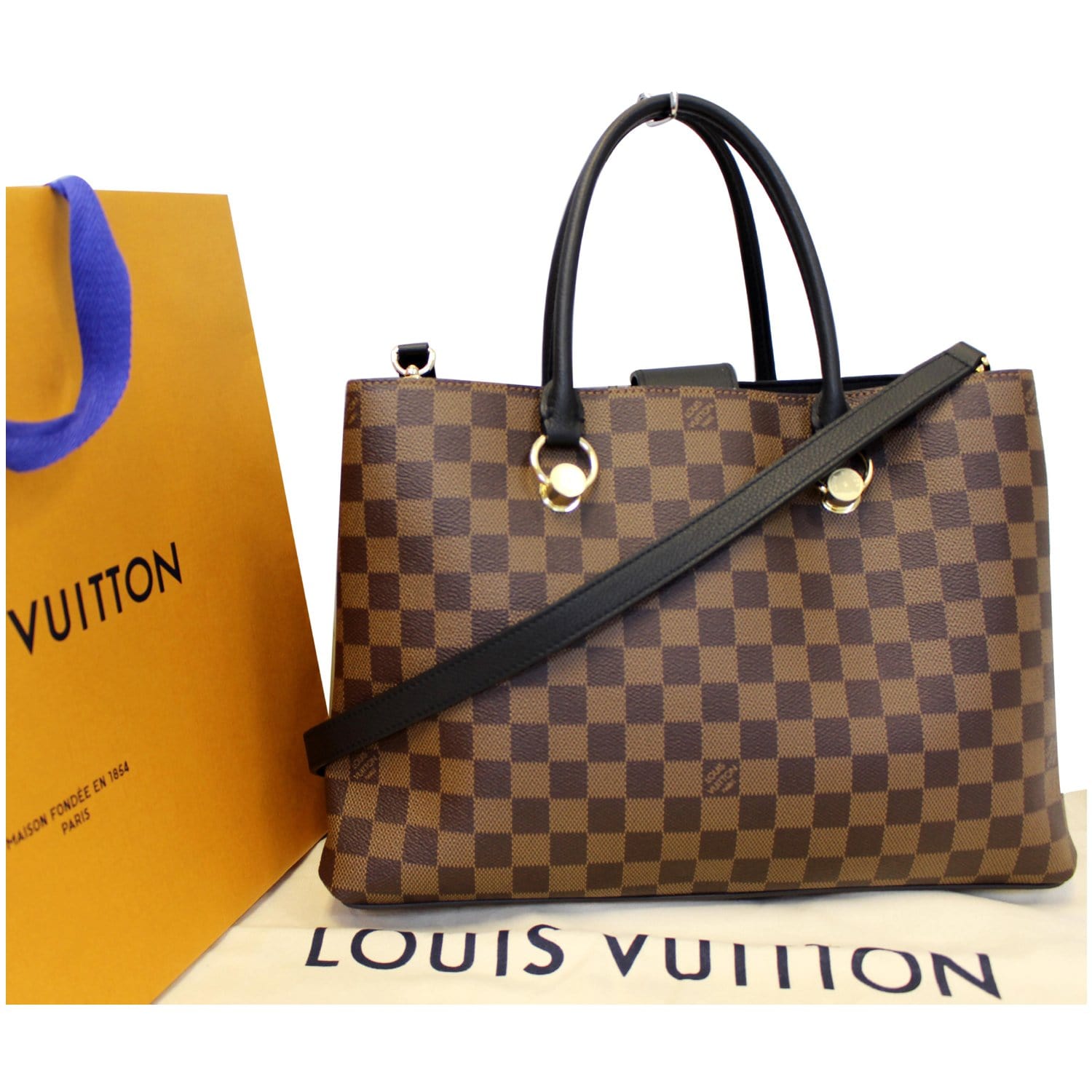 Louis Vuitton Lie De Vin Damier Ebene Canvas LV Riverside Bag