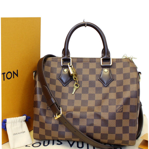 LOUIS VUITTON Speedy 25 Bandouliere Damier Ebene Shoulder Bag