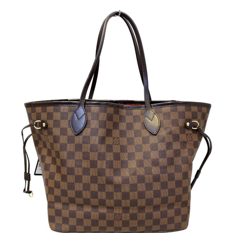 LOUIS VUITTON Neverfull MM Damier Ebene Tote Shoulder Bag