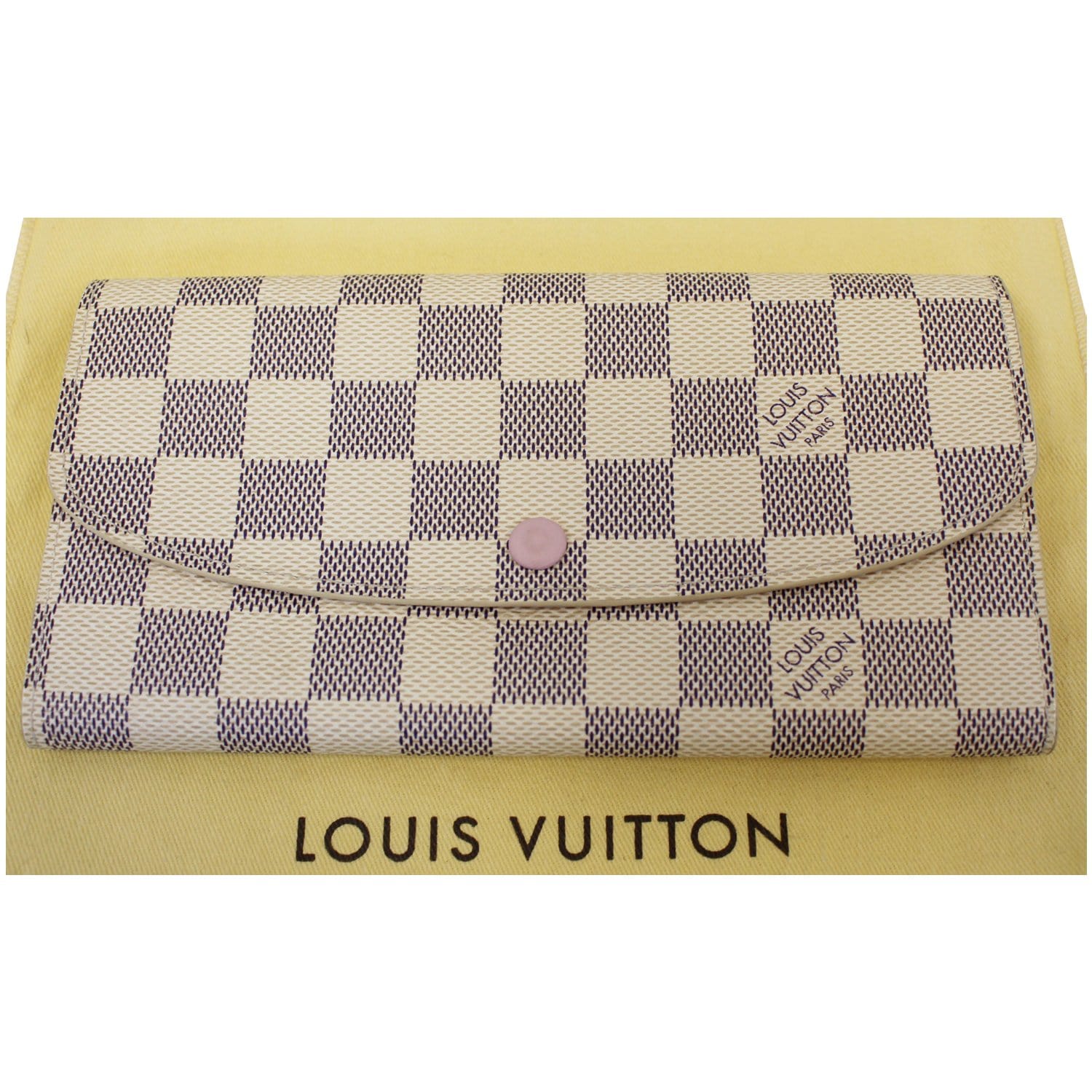 Louis Vuitton Emilie Wallet Rose Ballerine Damier Azur for Sale in