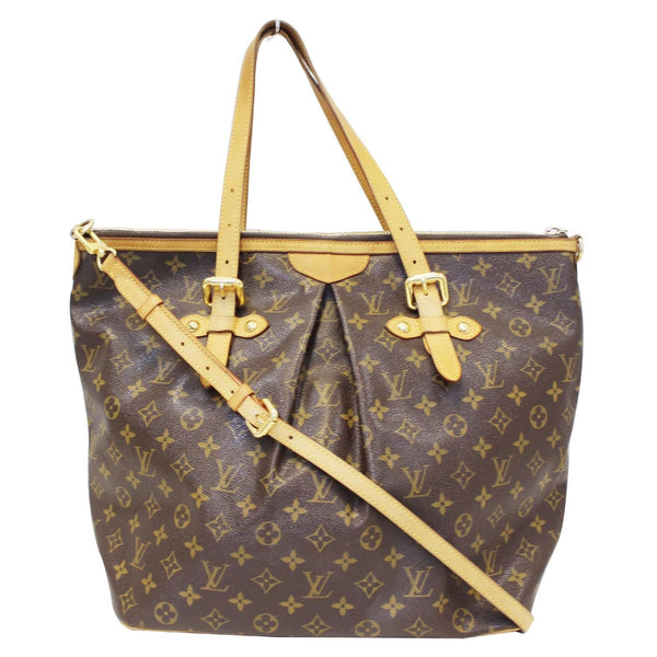 LOUIS VUITTON Palermo GM Monogram Canvas Tote Shoulder Bag Brown