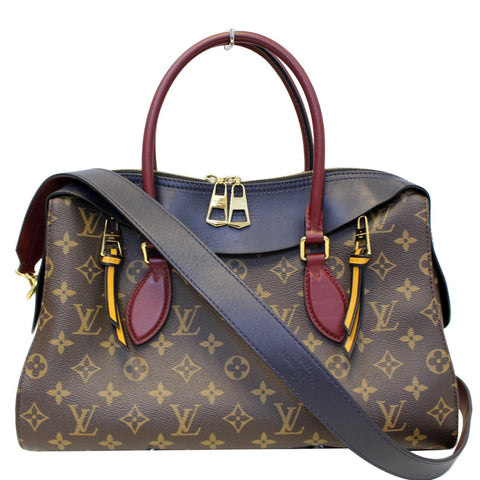 LOUIS VUITTON Tuileries Monogram Canvas Tote Shoulder Bag Brown