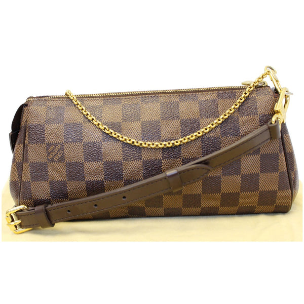 Louis Vuitton Pochette Eva Damier Ebene Clutch - front view