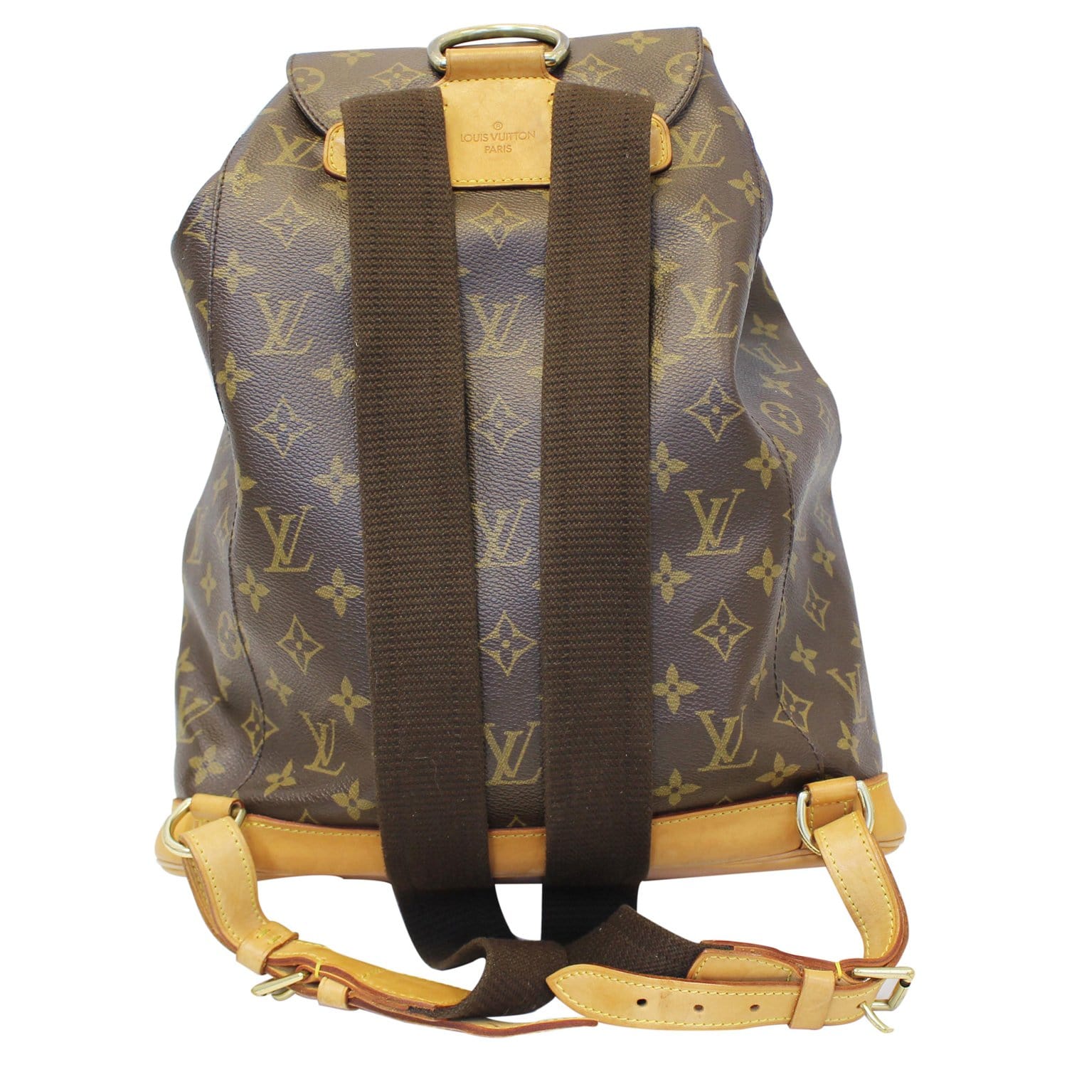 Montsouris cloth backpack Louis Vuitton Brown in Cloth - 34780021