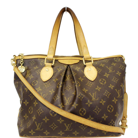 LOUIS VUITTON Palermo PM Monogram Canvas Shoulder Bag Brown