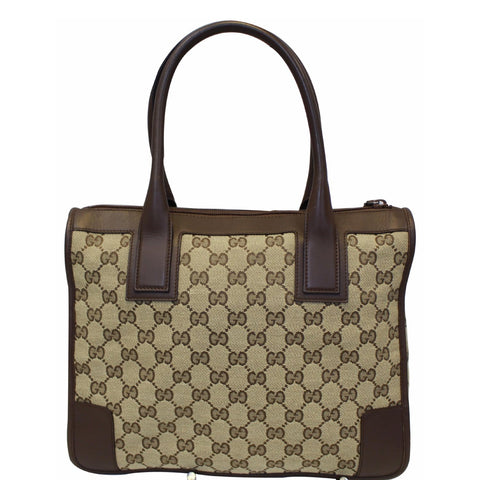 GUCCI GG Supreme Canvas Tote Bag Brown