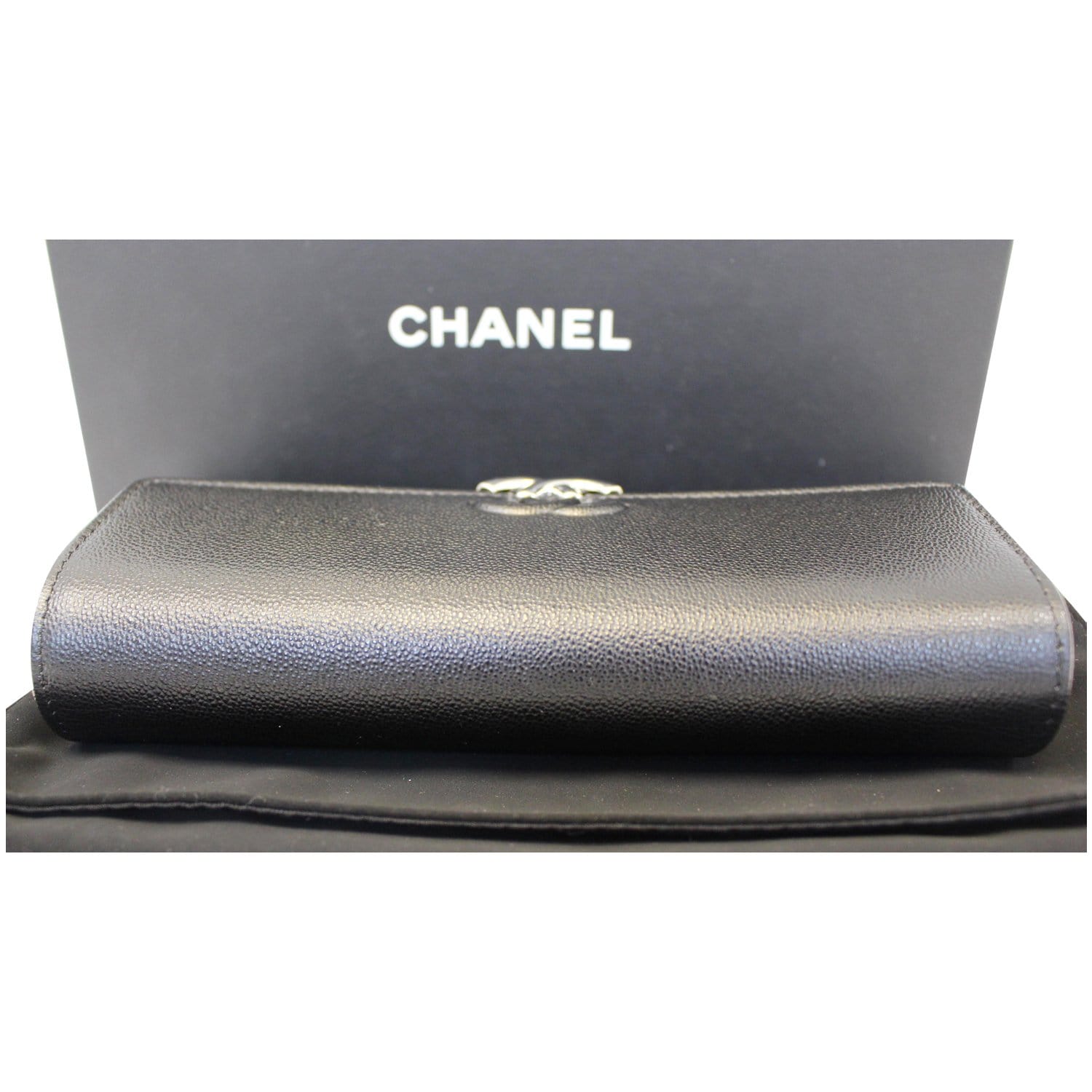 Purses, Wallets, Cases Chanel Chanel Matelasse Wallet Caviar Skin Light Blue CC Auth yk7853