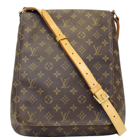 LOUIS VUITTON Musette Salsa GM Monogram Canvas Crossbody Bag Brown