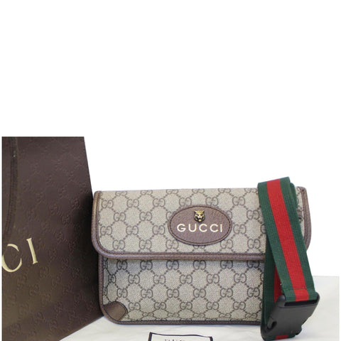 GUCCI GG Supreme Canvas Belt Waist Bag Brown/Beige 493930