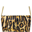 YVES SAINT LAURENT Kate Monogramme Leopard Print Shoulder Bag Black