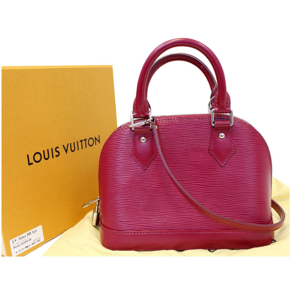 Louis Vuitton Alma BB Epi Leather Satchel Bag box