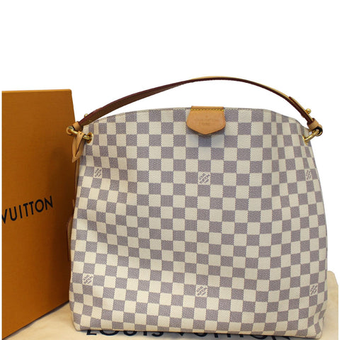 LOUIS VUITTON Graceful MM Damier Azur Shoulder Bag