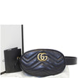 GUCCI GG Marmont Matelasse Black Leather Belt Bag 476434-US