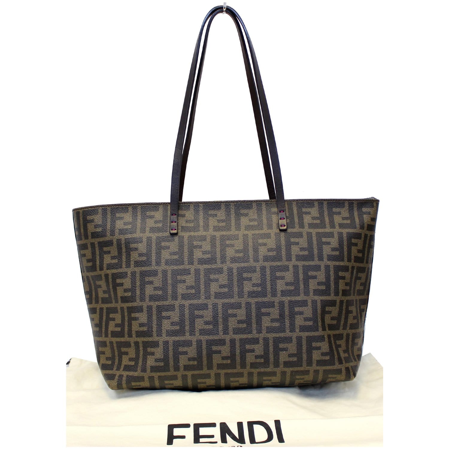 Fendi zucca leather tote Clearance