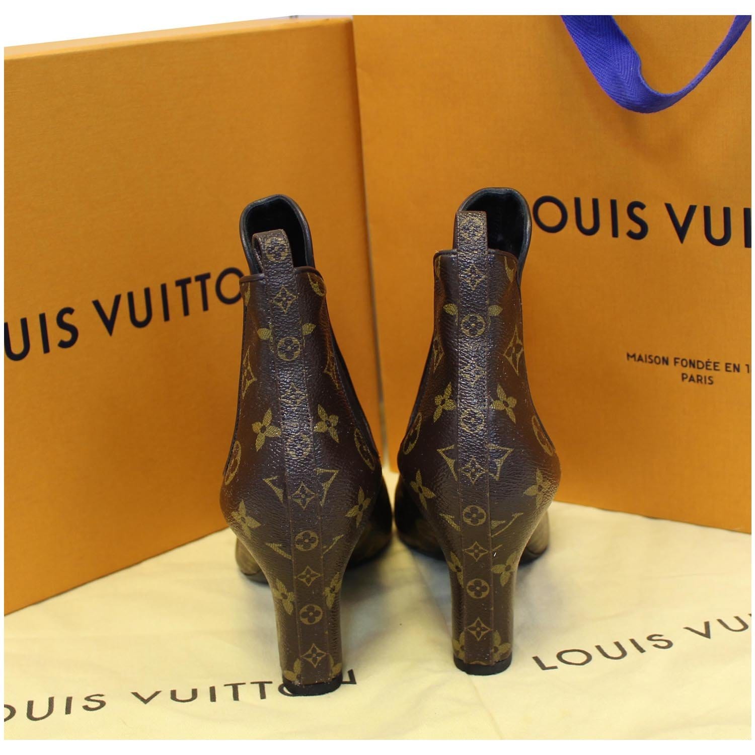 Louis Vuitton LV Monogram Patent Leather Chelsea Boots It 37 | 7