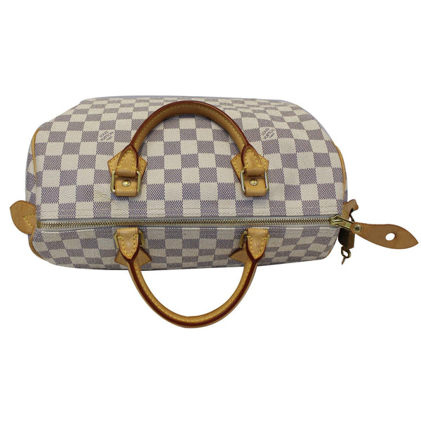 Louis Vuitton Speedy - Lv Damier Azur Handbag - gold strap