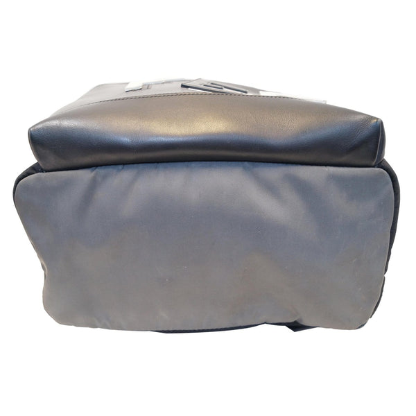 FENDI Shadow Logo Nylon Fabric Backpack Bag Grey/Black